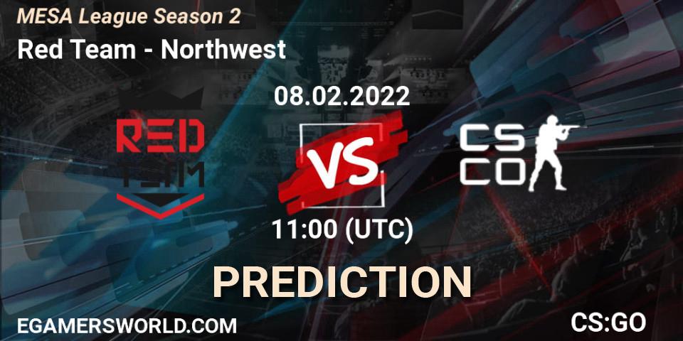 Pronósticos Red Team - Northwest. 12.02.2022 at 11:00. MESA League Season 2 - Counter-Strike (CS2)