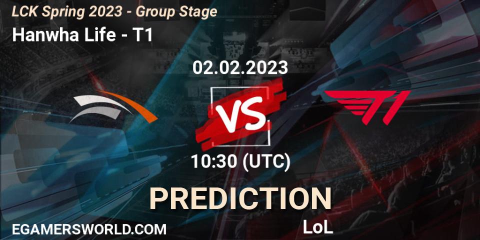Pronósticos Hanwha Life - T1. 02.02.23. LCK Spring 2023 - Group Stage - LoL