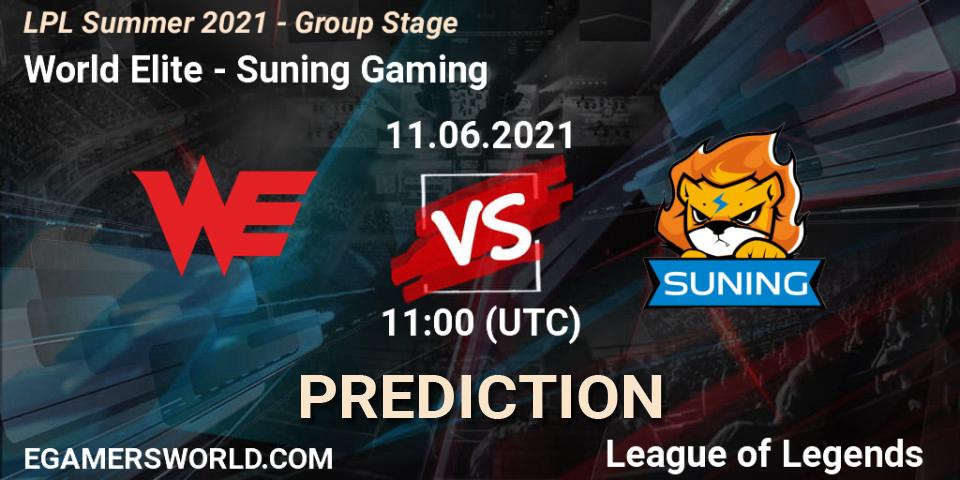 Pronósticos World Elite - Suning Gaming. 11.06.21. LPL Summer 2021 - Group Stage - LoL