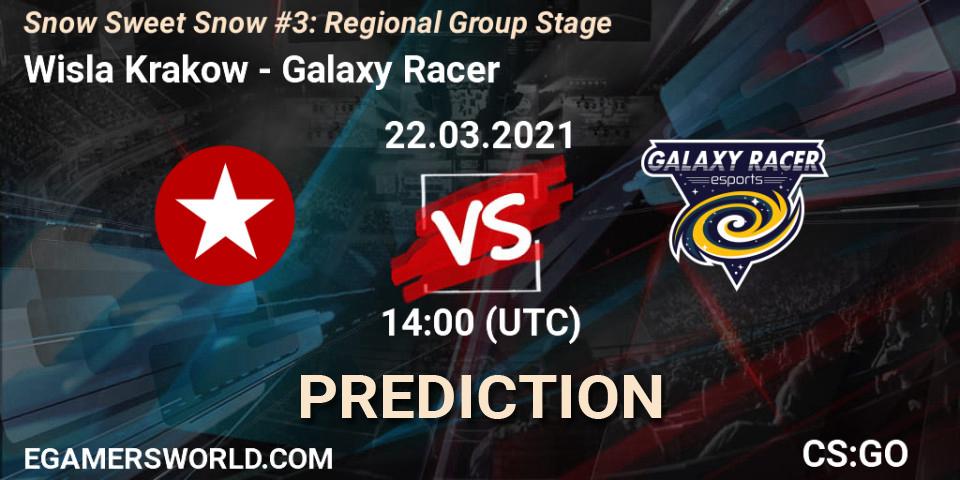Pronósticos Wisla Krakow - Galaxy Racer. 22.03.2021 at 14:00. Snow Sweet Snow #3: Regional Group Stage - Counter-Strike (CS2)