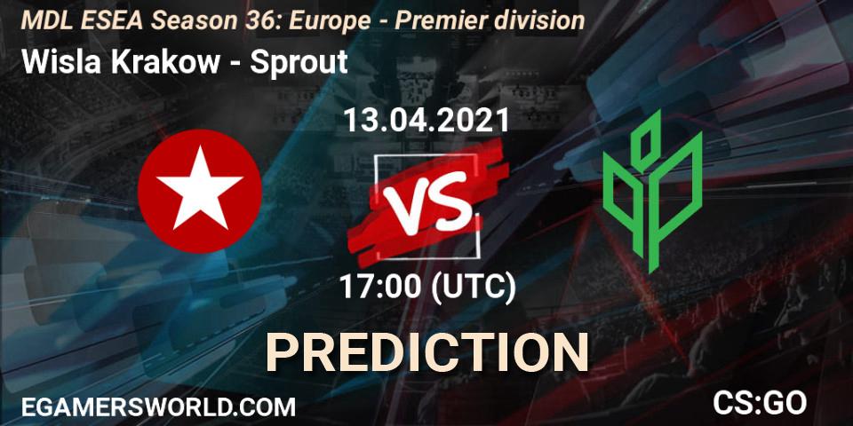 Pronósticos Wisla Krakow - Sprout. 13.04.2021 at 17:00. MDL ESEA Season 36: Europe - Premier division - Counter-Strike (CS2)