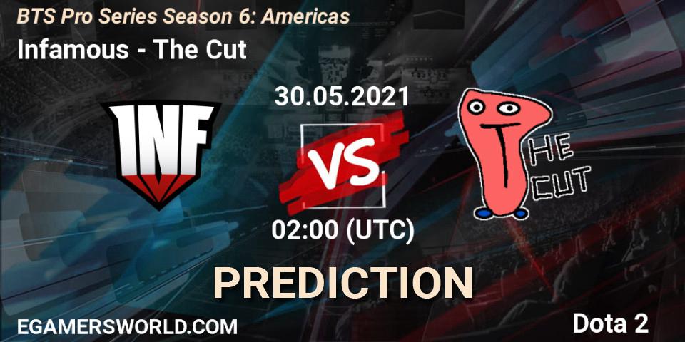 Pronósticos Infamous - The Cut. 30.05.2021 at 03:54. BTS Pro Series Season 6: Americas - Dota 2