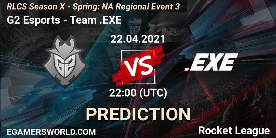 Pronósticos G2 Esports - Team.EXE. 22.04.2021 at 22:00. RLCS Season X - Spring: NA Regional Event 3 - Rocket League