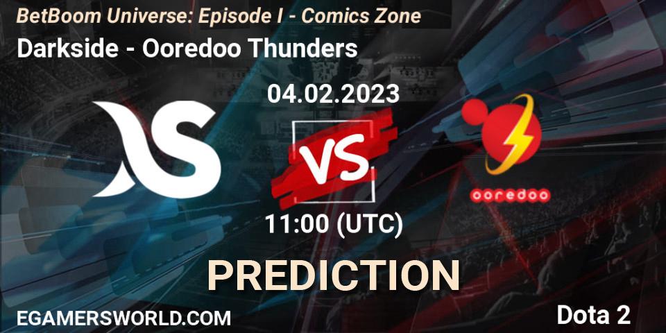 Pronósticos Darkside - Ooredoo Thunders. 04.02.23. BetBoom Universe: Episode I - Comics Zone - Dota 2