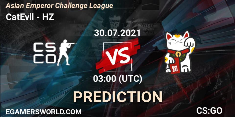 Pronósticos CatEvil - HZ. 30.07.21. Asian Emperor Challenge League - CS2 (CS:GO)