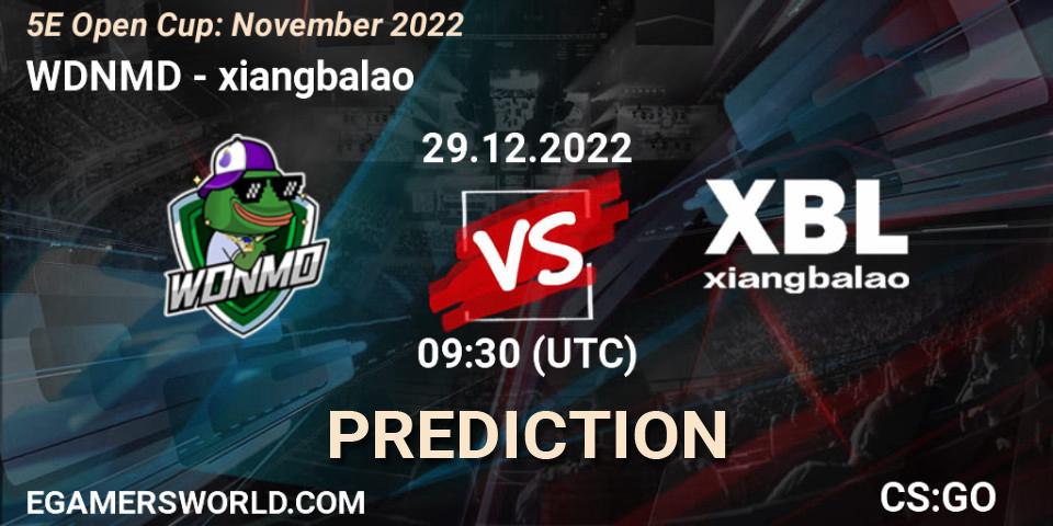 Pronósticos WDNMD - xiangbalao. 29.12.2022 at 10:20. 5E Open Cup: November 2022 - Counter-Strike (CS2)
