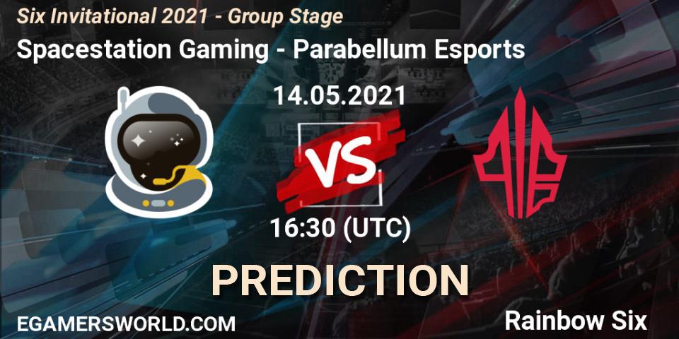 Pronósticos Spacestation Gaming - Parabellum Esports. 14.05.2021 at 17:30. Six Invitational 2021 - Group Stage - Rainbow Six
