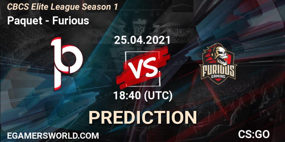 Pronósticos Paquetá - Furious. 25.04.2021 at 18:40. CBCS Elite League Season 1 - Counter-Strike (CS2)
