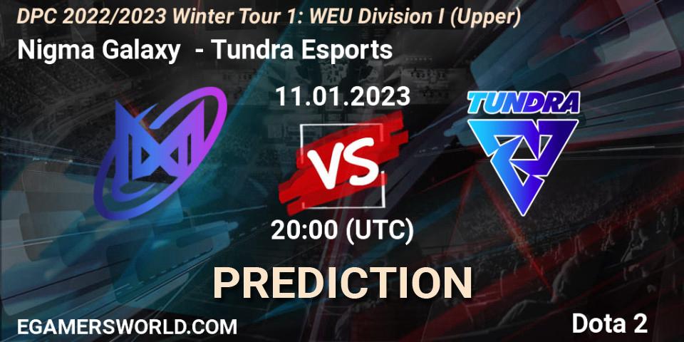 Pronósticos Nigma Galaxy - Tundra Esports. 11.01.2023 at 20:00. DPC 2022/2023 Winter Tour 1: WEU Division I (Upper) - Dota 2