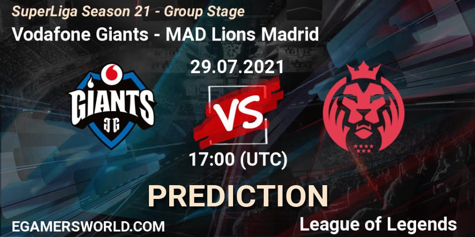 Pronósticos Vodafone Giants - MAD Lions Madrid. 29.07.2021 at 20:00. SuperLiga Season 21 - Group Stage - LoL