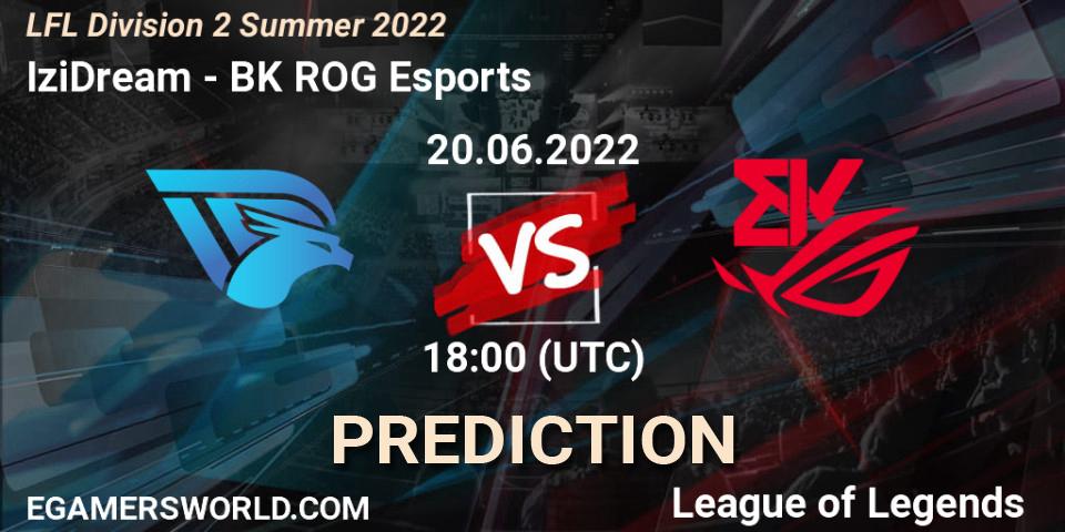 Pronósticos IziDream - BK ROG Esports. 20.06.2022 at 18:00. LFL Division 2 Summer 2022 - LoL