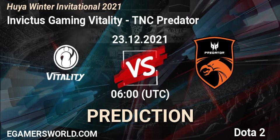 Pronósticos Invictus Gaming Vitality - TNC Predator. 23.12.21. Huya Winter Invitational 2021 - Dota 2