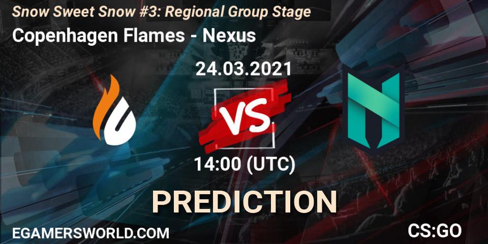 Pronósticos Copenhagen Flames - Nexus. 24.03.21. Snow Sweet Snow #3: Regional Group Stage - CS2 (CS:GO)