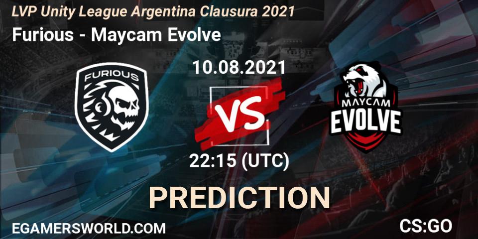 Pronósticos Furious - Maycam Evolve. 10.08.21. LVP Unity League Argentina Clausura 2021 - CS2 (CS:GO)