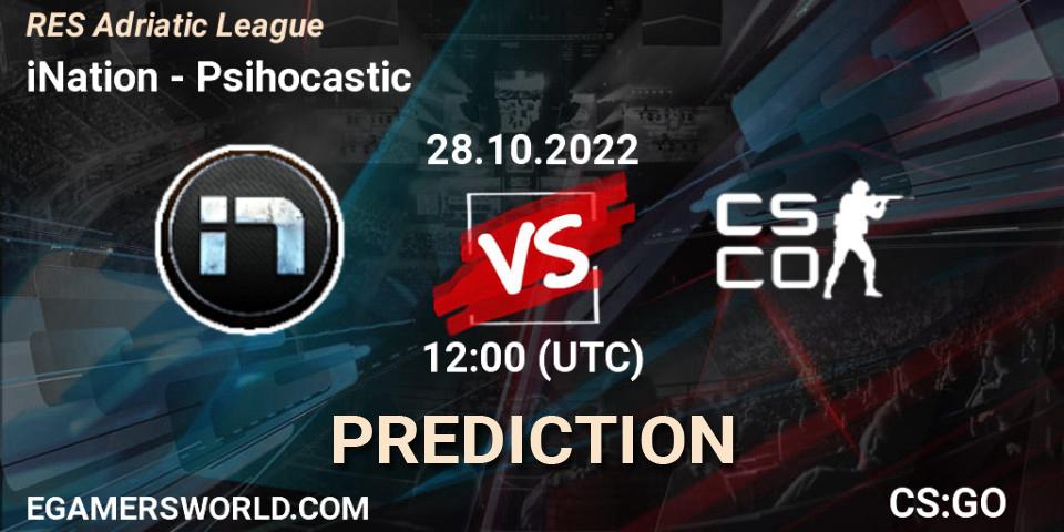 Pronósticos iNation - Psihocastic. 15.11.2022 at 13:00. RES Adriatic League - Counter-Strike (CS2)