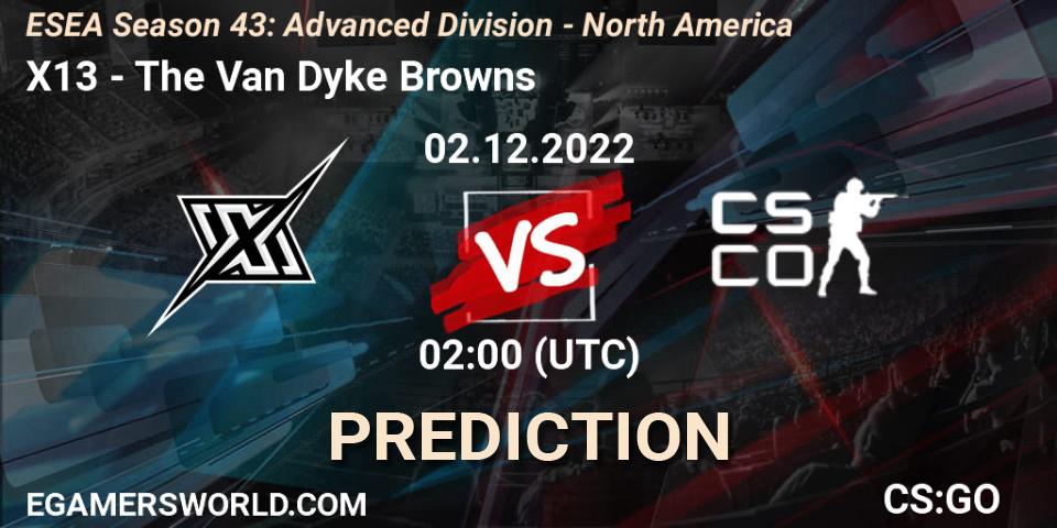Pronósticos X13 - The Van Dyke Browns. 02.12.22. ESEA Season 43: Advanced Division - North America - CS2 (CS:GO)