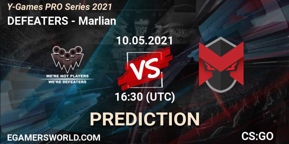 Pronósticos DEFEATERS - Marlian. 10.05.2021 at 16:30. Y-Games PRO Series 2021 - Counter-Strike (CS2)