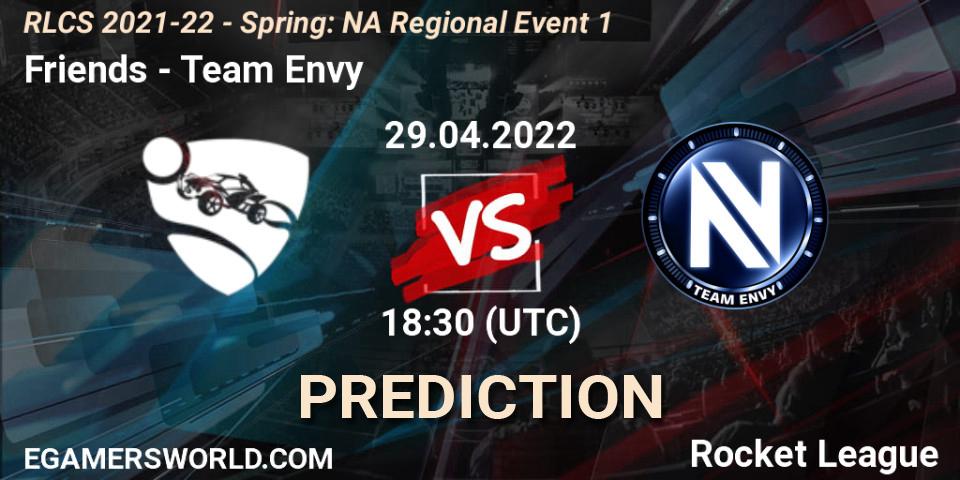 Pronósticos Friends - Team Envy. 29.04.22. RLCS 2021-22 - Spring: NA Regional Event 1 - Rocket League
