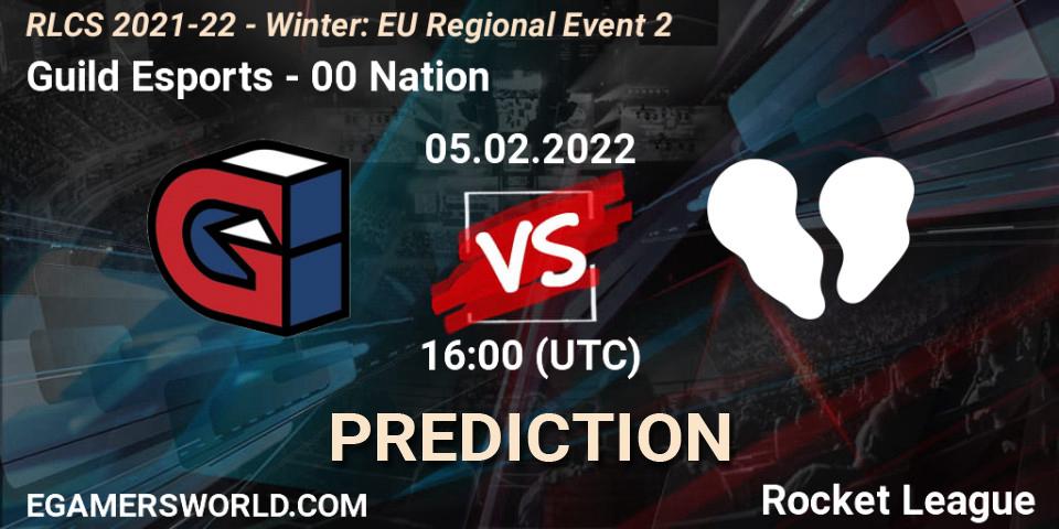Pronósticos Guild Esports - 00 Nation. 05.02.2022 at 16:00. RLCS 2021-22 - Winter: EU Regional Event 2 - Rocket League