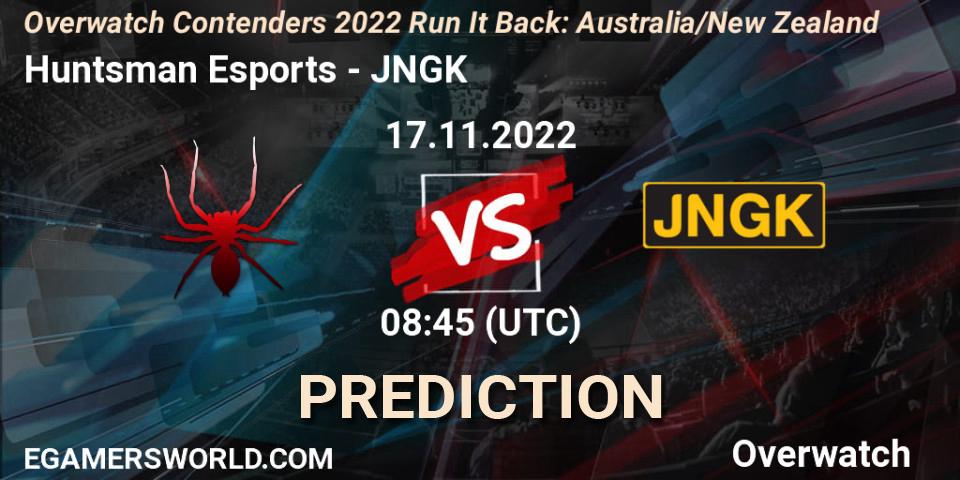 Pronósticos Huntsman Esports - JNGK. 17.11.2022 at 10:00. Overwatch Contenders 2022 - Australia/New Zealand - November - Overwatch