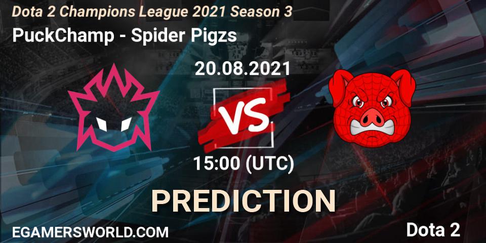 Pronósticos PuckChamp - Spider Pigzs. 20.08.21. Dota 2 Champions League 2021 Season 3 - Dota 2