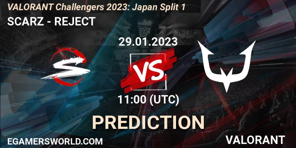 Pronósticos SCARZ - REJECT. 29.01.23. VALORANT Challengers 2023: Japan Split 1 - VALORANT