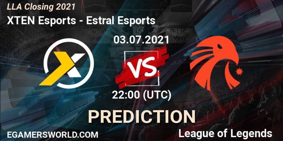 Pronósticos XTEN Esports - Estral Esports. 03.07.2021 at 22:00. LLA Closing 2021 - LoL