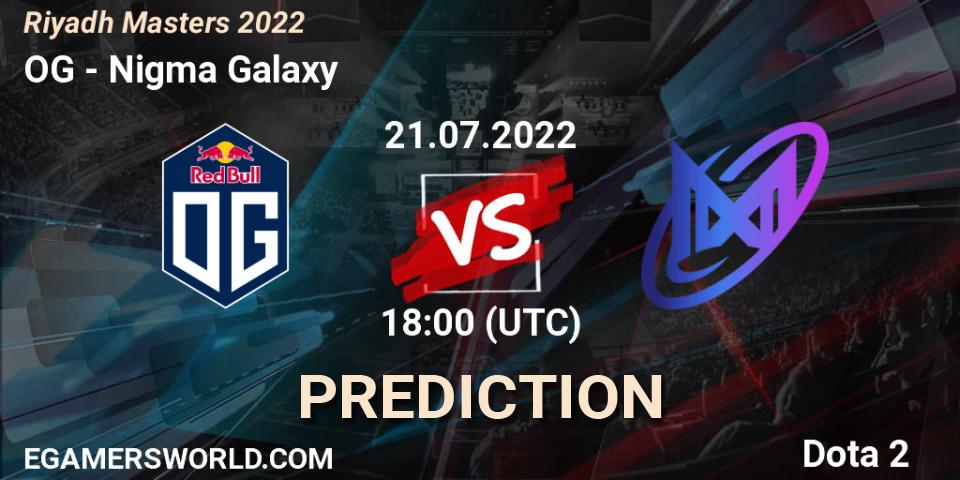 Pronósticos OG - Nigma Galaxy. 21.07.22. Riyadh Masters 2022 - Dota 2