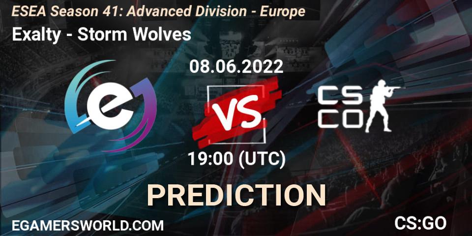 Pronósticos Exalty - Storm Wolves. 08.06.2022 at 19:00. ESEA Season 41: Advanced Division - Europe - Counter-Strike (CS2)