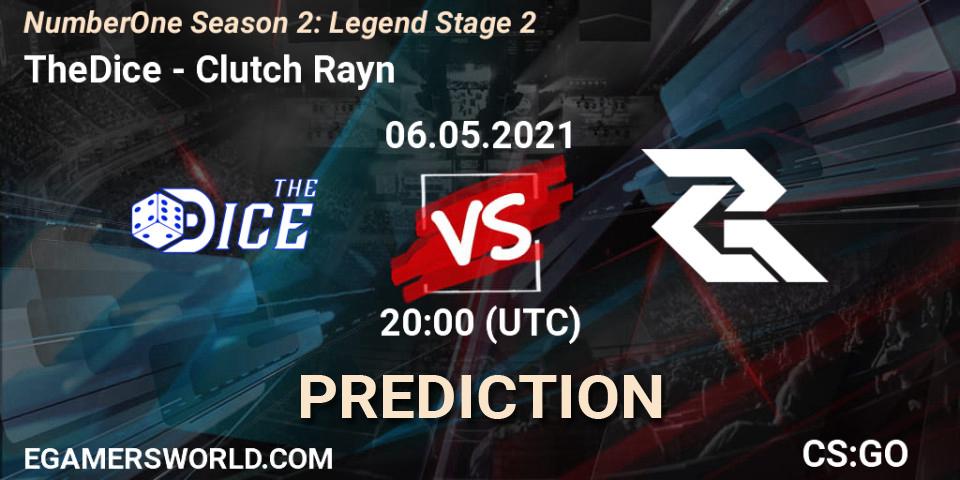 Pronósticos TheDice - Clutch Rayn. 06.05.2021 at 20:00. NumberOne Season 2: Legend Stage 2 - Counter-Strike (CS2)