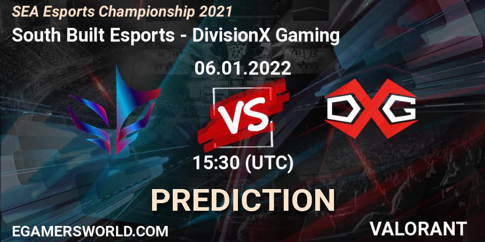 Pronósticos South Built Esports - DivisionX Gaming. 06.01.2022 at 15:30. SEA Esports Championship 2021 - VALORANT