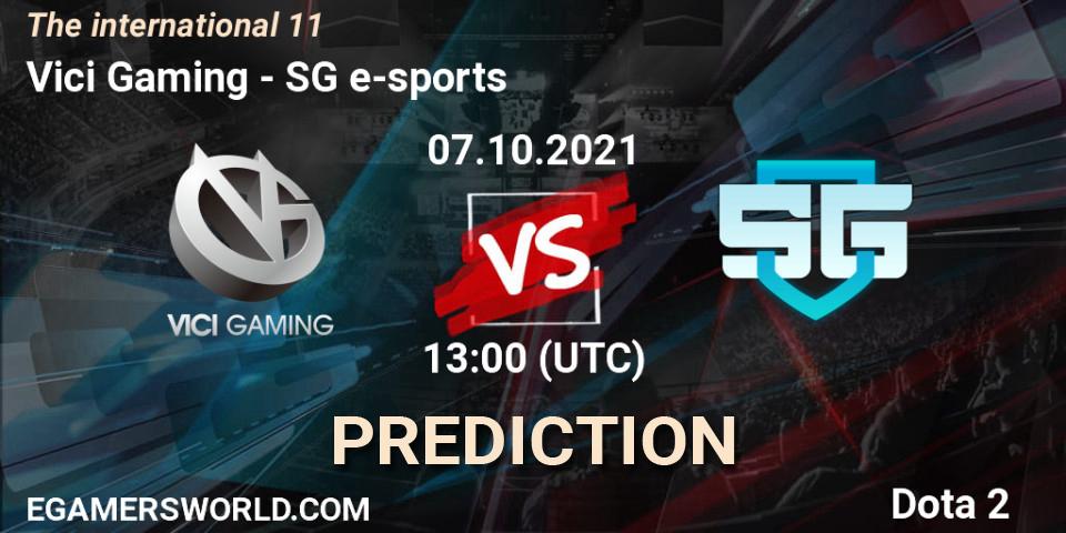Pronósticos Vici Gaming - SG e-sports. 07.10.2021 at 15:21. The Internationa 2021 - Dota 2