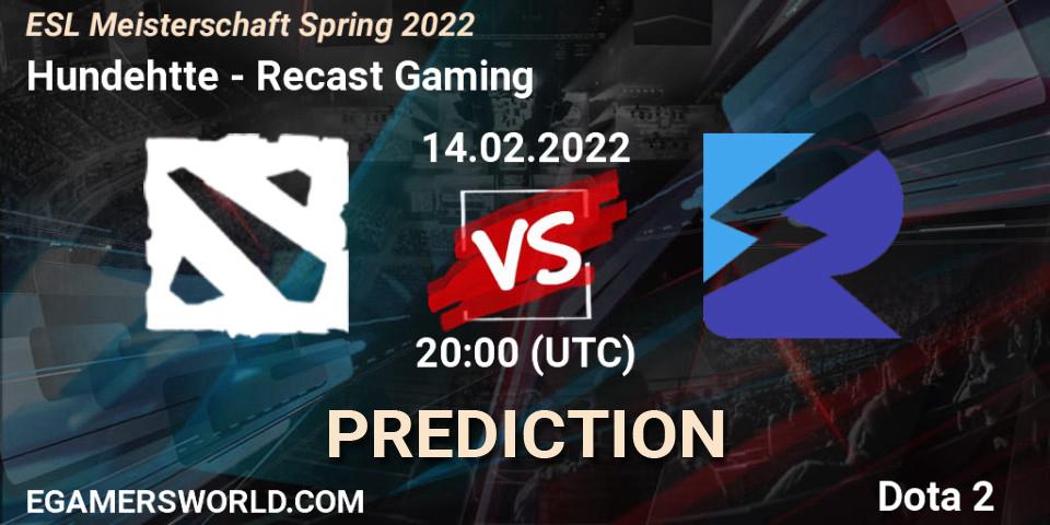 Pronósticos Hundehütte - Recast Gaming. 14.02.22. ESL Meisterschaft Spring 2022 - Dota 2