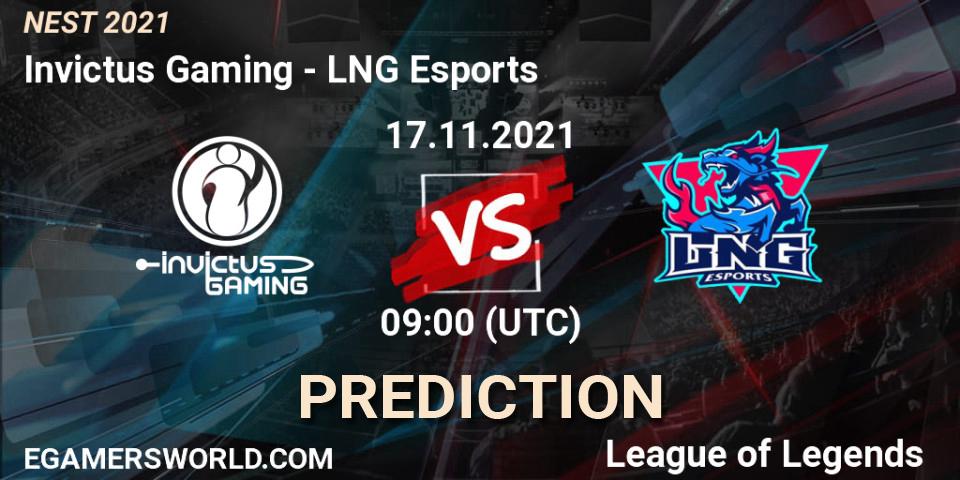 Pronósticos LNG Esports - Invictus Gaming. 17.11.21. NEST 2021 - LoL