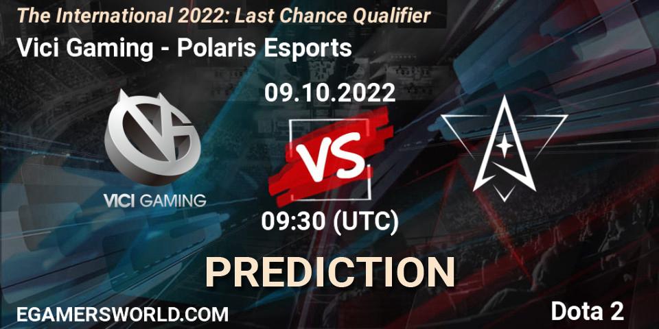 Pronósticos Vici Gaming - Polaris Esports. 09.10.2022 at 09:30. The International 2022: Last Chance Qualifier - Dota 2