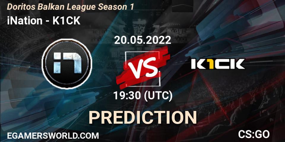 Pronósticos iNation - k1ck. 20.05.22. Doritos Balkan League Season 1 - CS2 (CS:GO)