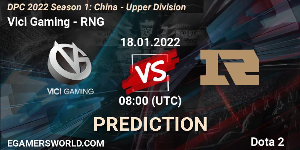 Pronósticos Vici Gaming - RNG. 18.01.22. DPC 2022 Season 1: China - Upper Division - Dota 2