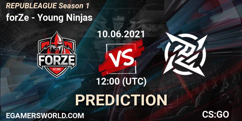 Pronósticos forZe - Young Ninjas. 10.06.2021 at 12:00. REPUBLEAGUE Season 1 - Counter-Strike (CS2)