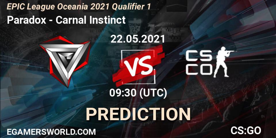 Pronósticos Skyfire - Carnal Instinct. 22.05.21. EPIC League Oceania 2021 Qualifier 1 - CS2 (CS:GO)