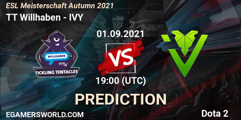 Pronósticos TT Willhaben - IVY. 01.09.2021 at 19:09. ESL Meisterschaft Autumn 2021 - Dota 2