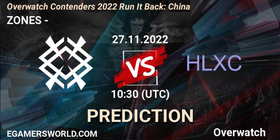 Pronósticos ZONES - 荷兰小车. 27.11.22. Overwatch Contenders 2022 Run It Back: China - Overwatch