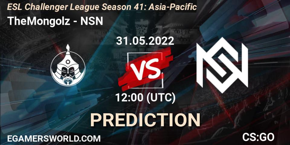 Pronósticos TheMongolz - NSN. 31.05.2022 at 12:00. ESL Challenger League Season 41: Asia-Pacific - Counter-Strike (CS2)