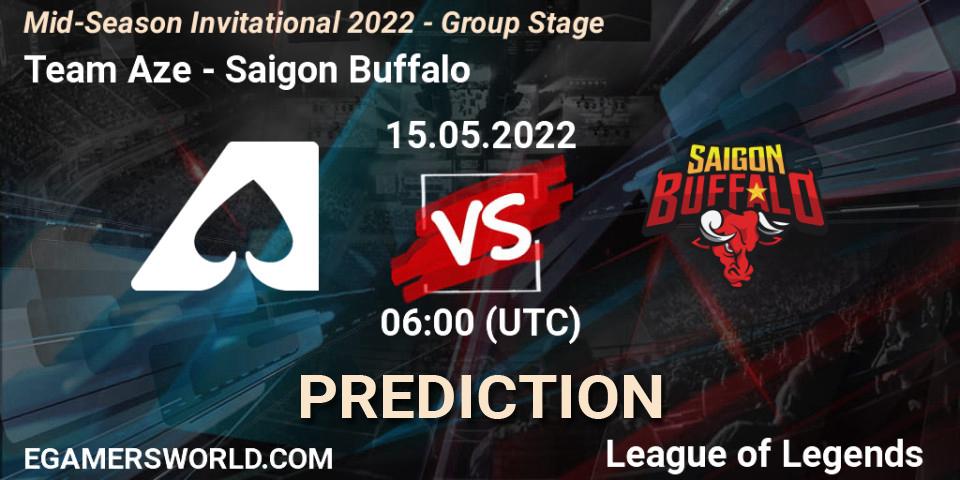 Pronósticos Team Aze - Saigon Buffalo. 15.05.2022 at 06:00. Mid-Season Invitational 2022 - Group Stage - LoL