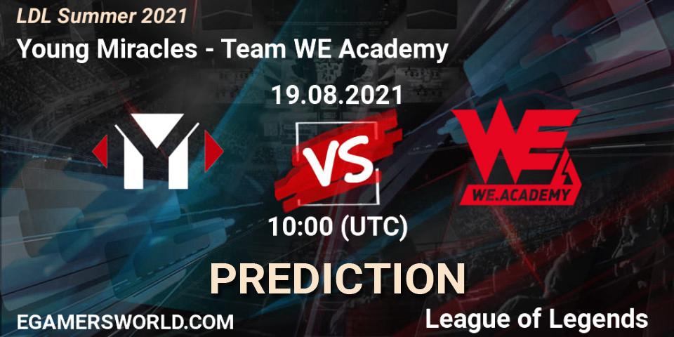 Pronósticos Young Miracles - Team WE Academy. 19.08.21. LDL Summer 2021 - LoL