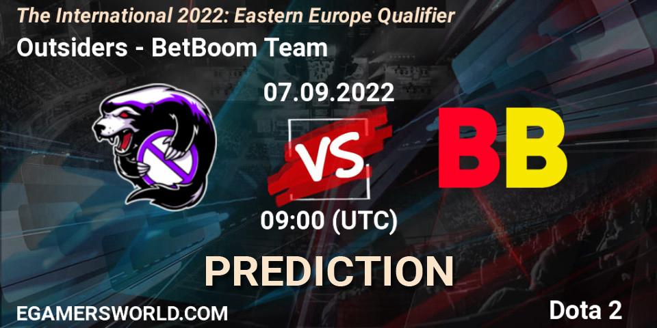Pronósticos Outsiders - BetBoom Team. 07.09.2022 at 08:27. The International 2022: Eastern Europe Qualifier - Dota 2