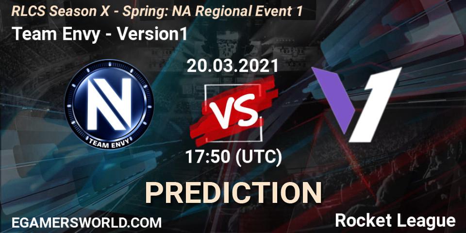 Pronósticos Team Envy - Version1. 20.03.21. RLCS Season X - Spring: NA Regional Event 1 - Rocket League