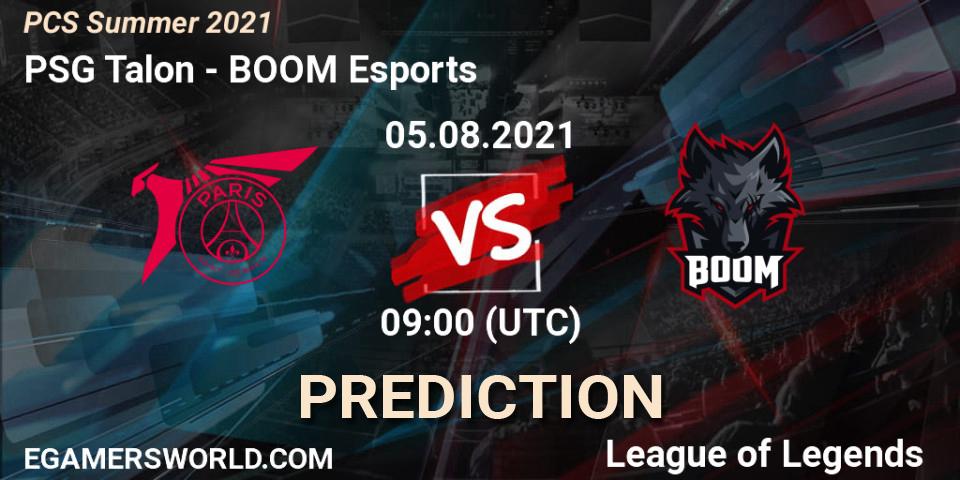 Pronósticos PSG Talon - BOOM Esports. 05.08.2021 at 09:15. PCS Summer 2021 - LoL