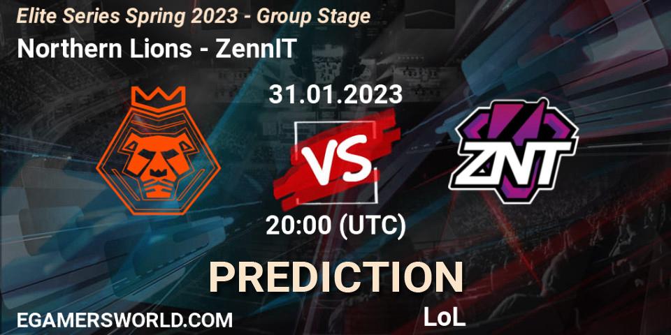 Pronósticos Northern Lions - ZennIT. 31.01.23. Elite Series Spring 2023 - Group Stage - LoL