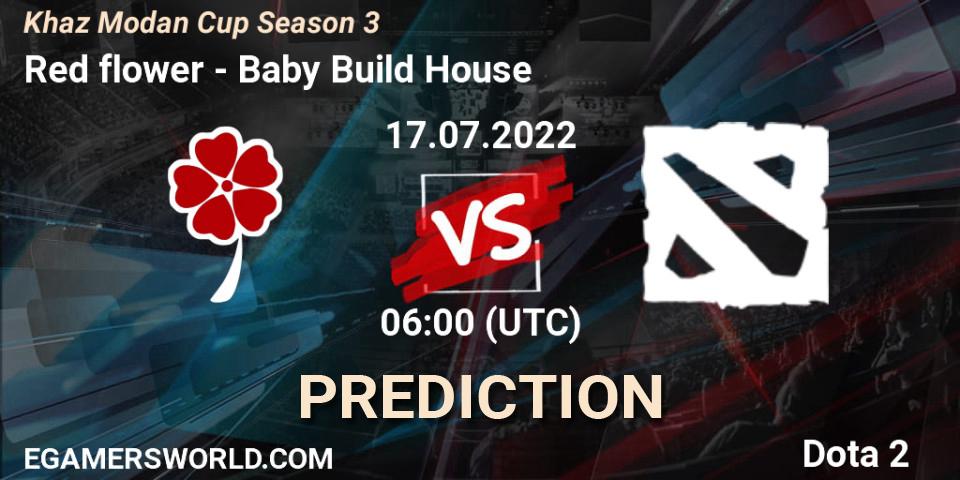 Pronósticos Red flower - Baby Build House. 17.07.2022 at 06:09. Khaz Modan Cup Season 3 - Dota 2