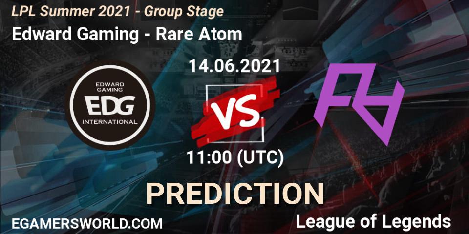 Pronósticos Edward Gaming - Rare Atom. 14.06.21. LPL Summer 2021 - Group Stage - LoL